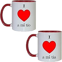Vista 2 de Taza en espanol para yo amo a mi Tio/TIA Taza de café/té