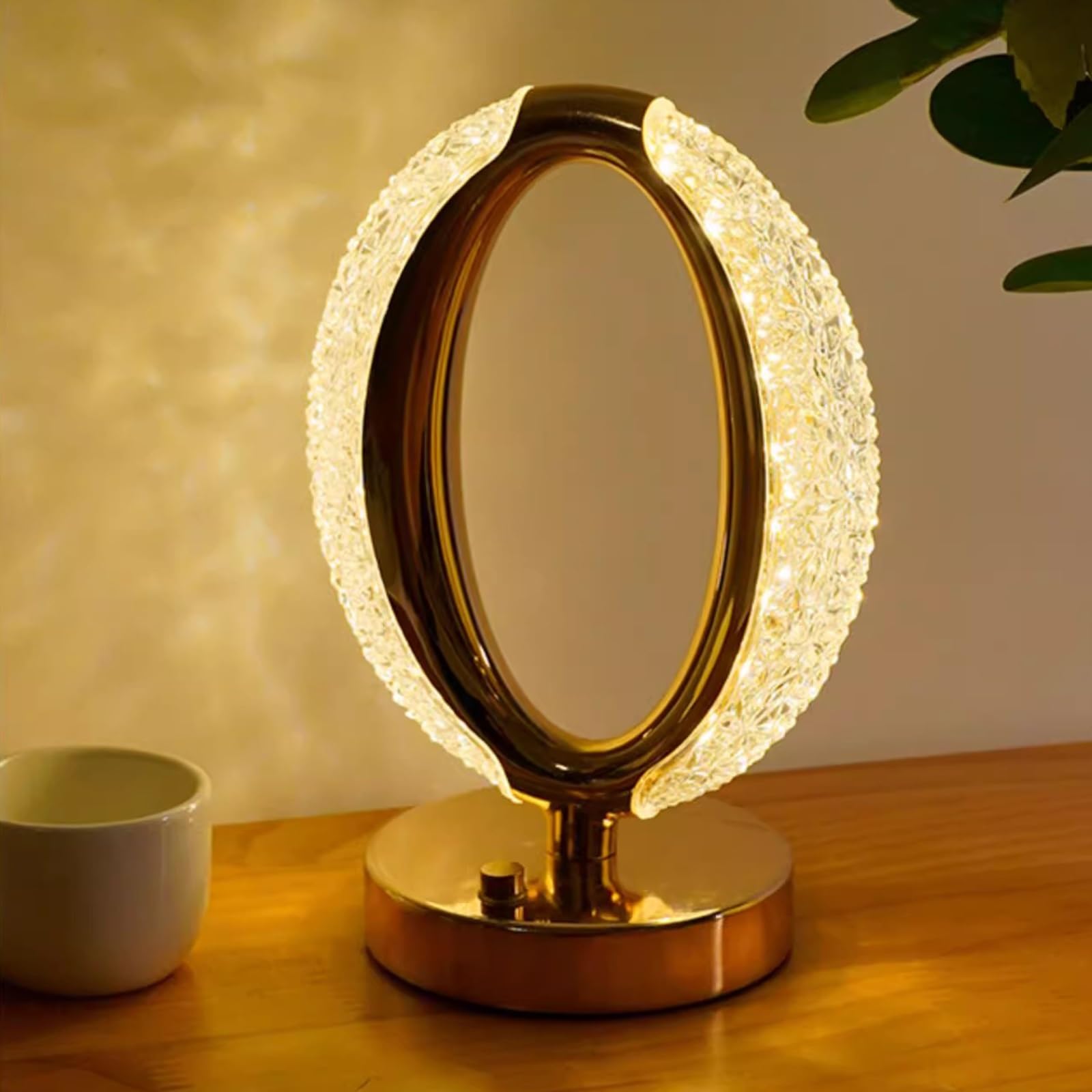 Lámpara sobremesa Lámpara De Escritorio Cristal, Noche For Dormitorio, Luz Lujo, Nueva Ambiente Decorativa Roja Malla Alta Gama, Moderna Y Simple, 2023 Lámparas de Escritorio