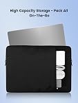 EVICIV 16.1 Boîtier à manches de pouce avec fermeture à glissière rembourrée souple intégrée, sac d'ordinateur portable de protection imperméable et à la poignée compatible avec ordinateur portable/écran portatif/notebook/Tablet pour 15.6 Stockage d'accessoires de pouce