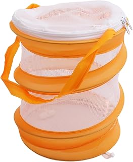 Portable Butterfly Habitat Cage Foldable, Breathable Insect Net with Adjustable Shoulder Strap for Catching and Observing, Educational Outdoor Exploration Tool for Kids, 6.3 X 7.9 Inches