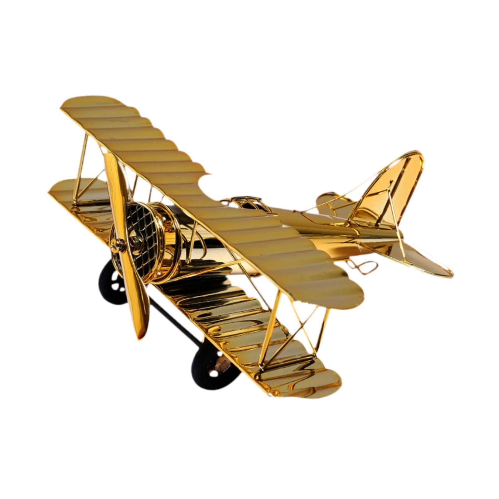 ヴィンテージ 木製 複葉戦闘機 パイロット 飛行機モデル アンティーク ヴィンテージ 木製 複葉戦闘機 パイロット 飛行機モデル アンティーク