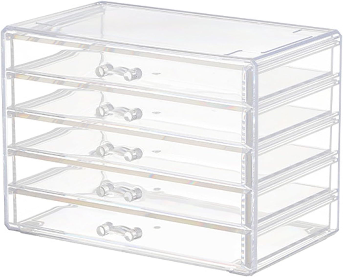 YUFONG Earring Storage Box Organizer 5 Drawers Jewelry Organizer Acrylic Jewelry Storage Box Holder Compartment Transparent Display Storage Case Gift for Women Girls (30 Girds)