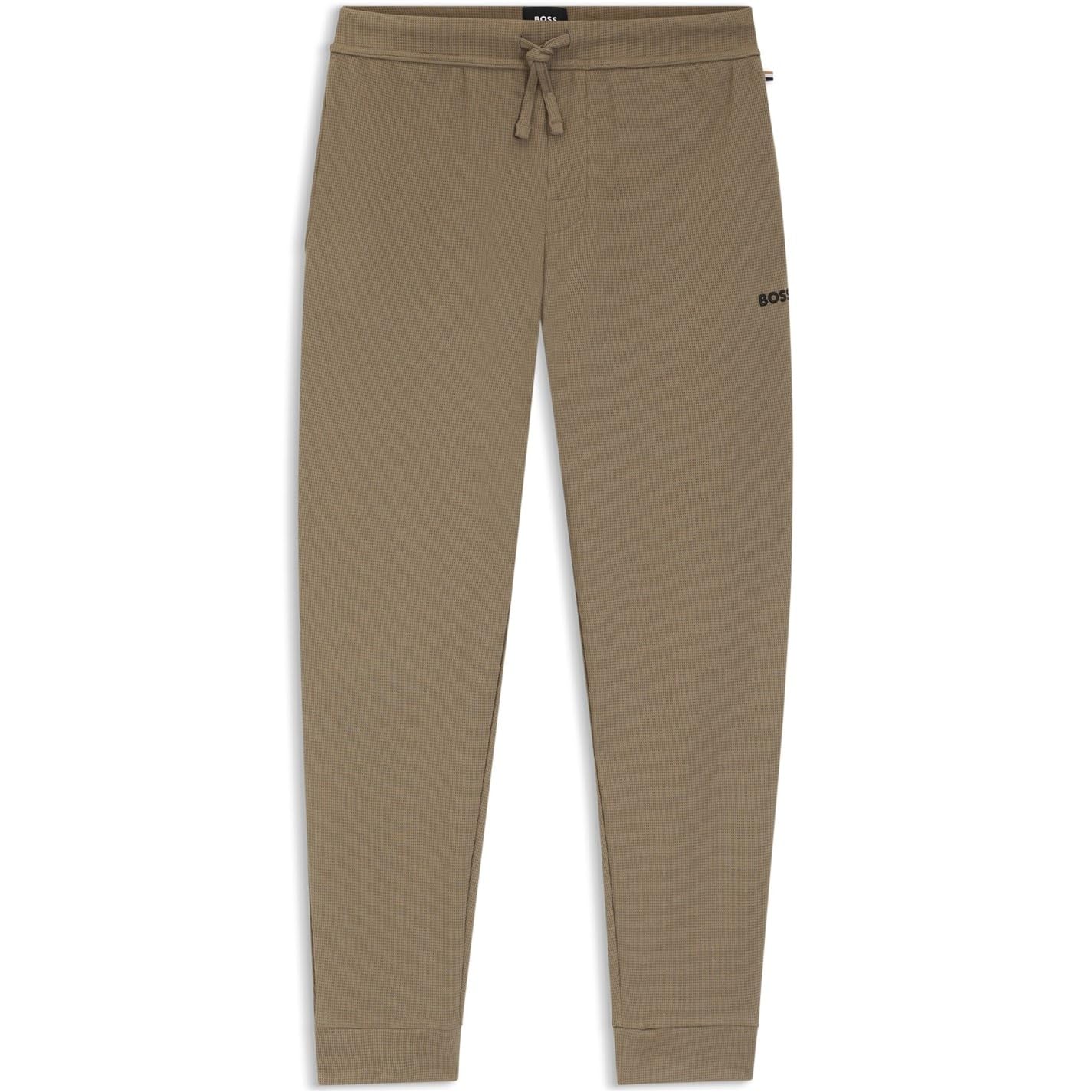 BOSS Waffle Cuffed Loungewear Pants, Brown, Size 2Xl, Men