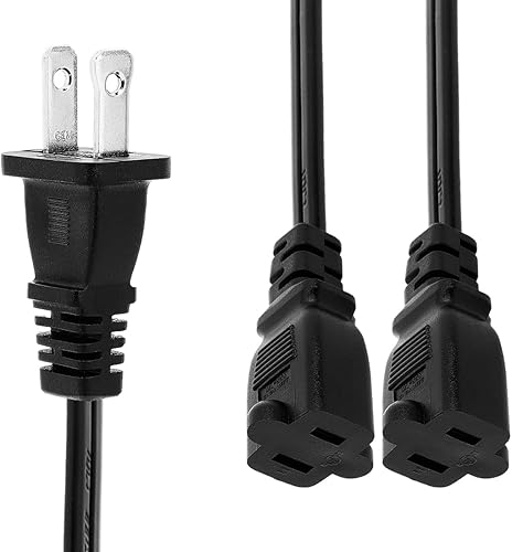 Cable de extensión macho-hembra de 2 clavijas, cable de alimentación divisor en Y, cable de alimentación Nema 1-15P macho a doble 1-15R hembra cable