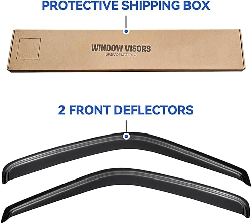 Miniatura 704 de Visores protectores de lluvia para ventana, deflectores de viento de canal exterior