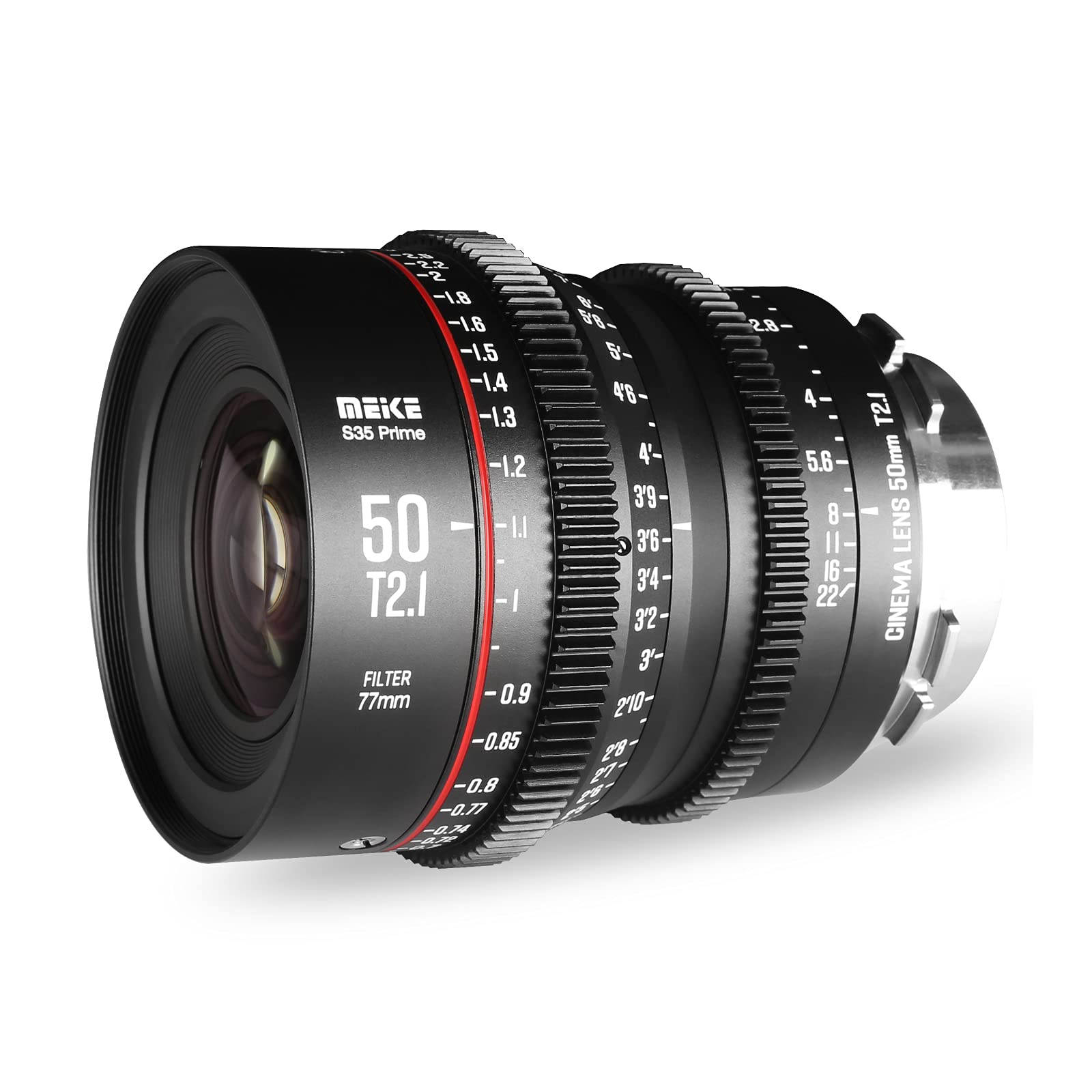 Meke T2.1 Super 35 Prime 50mm Manuale Focale Obiettivo Cinema per Camere PL Conforme a Canon C700 PL Arri Amira Alexa Mini ecc - Dettaglio