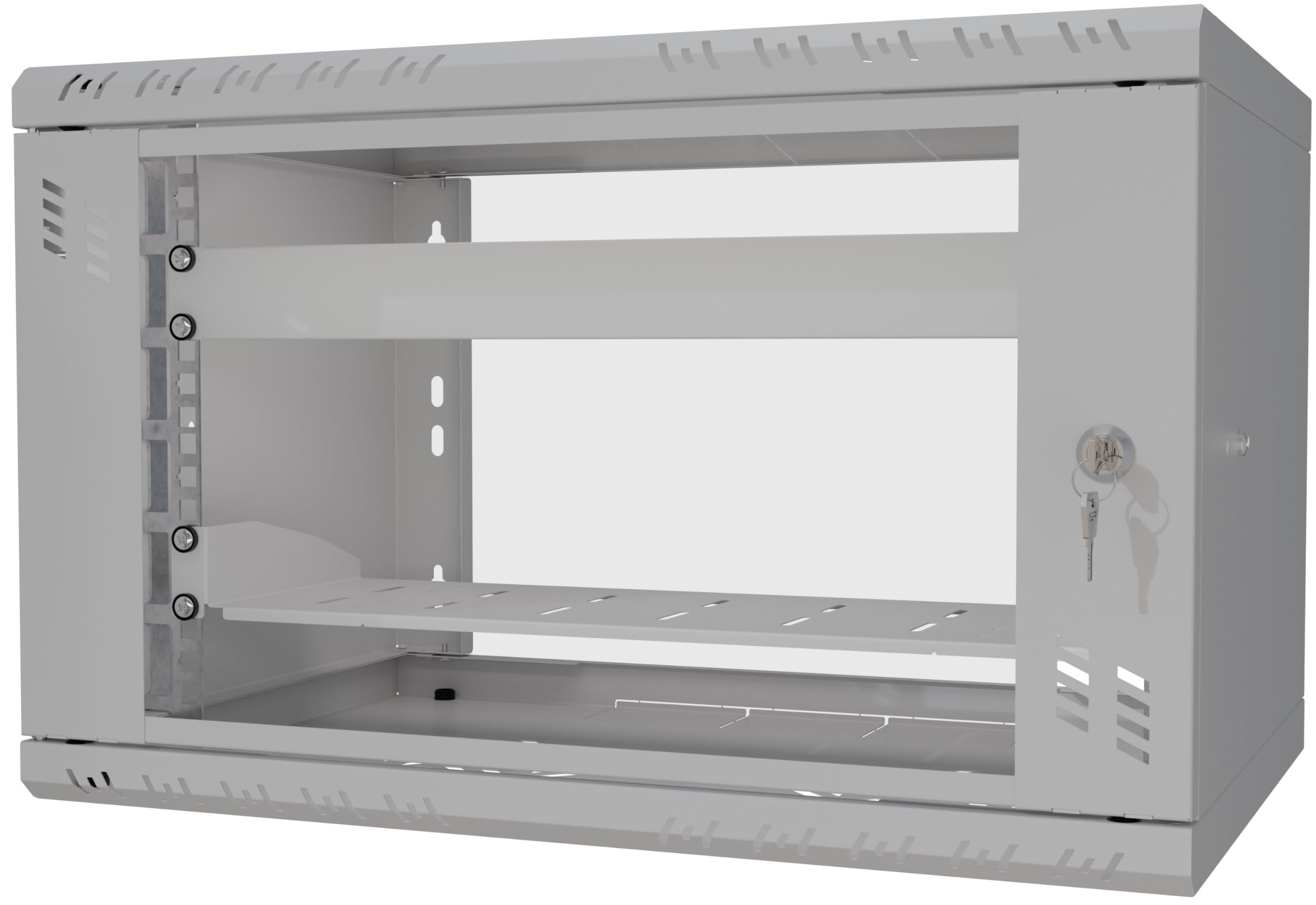 Armario Rack Standard 19 Pulgadas 6U 350mm Set con Rack Servidor 150mm y Panel en Blanco - Fabricado en Acero - un Juego Completo para su Sala de servidores