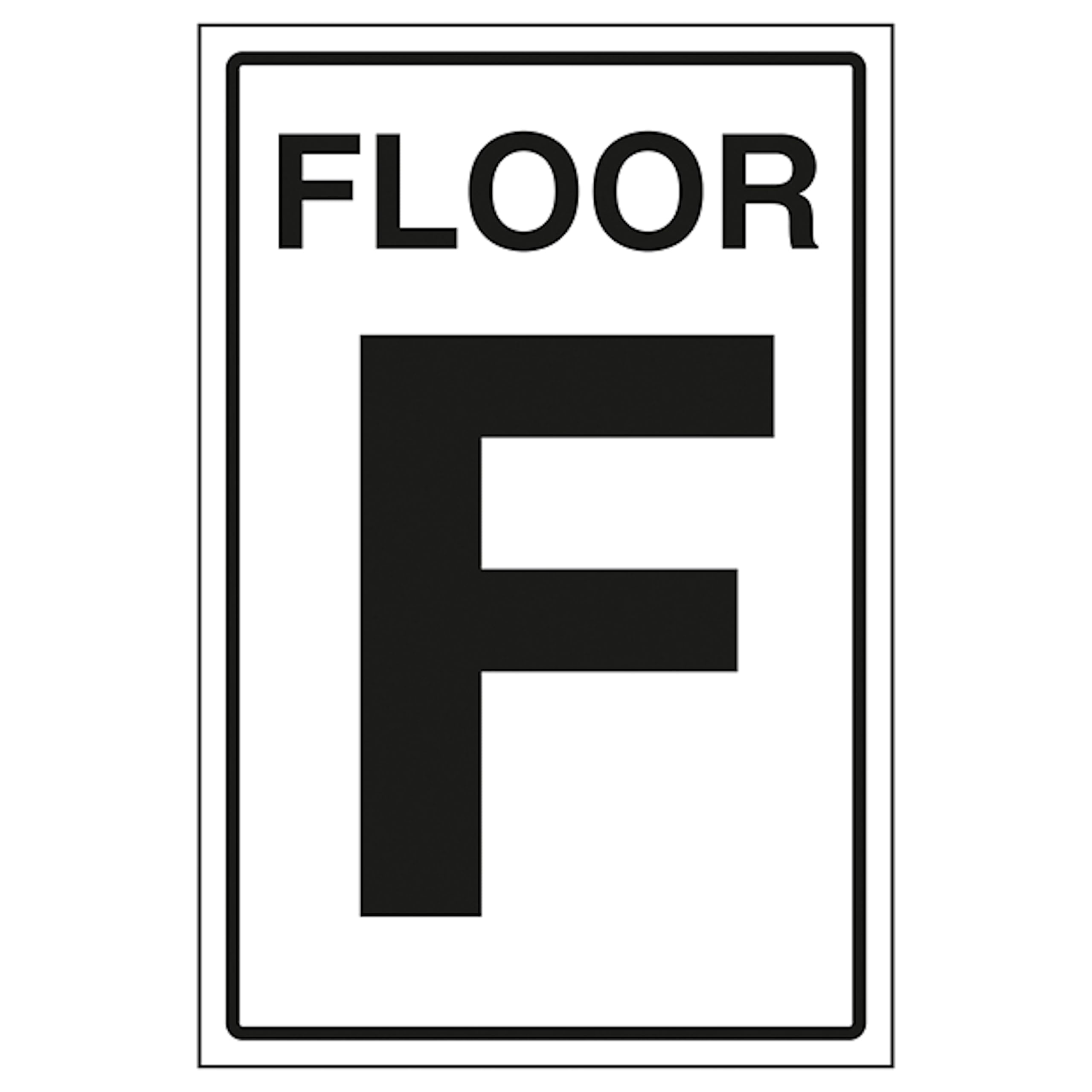 V Safety Floor F 200 x 300mm - 2mm Rigid Plastic Safety Sign