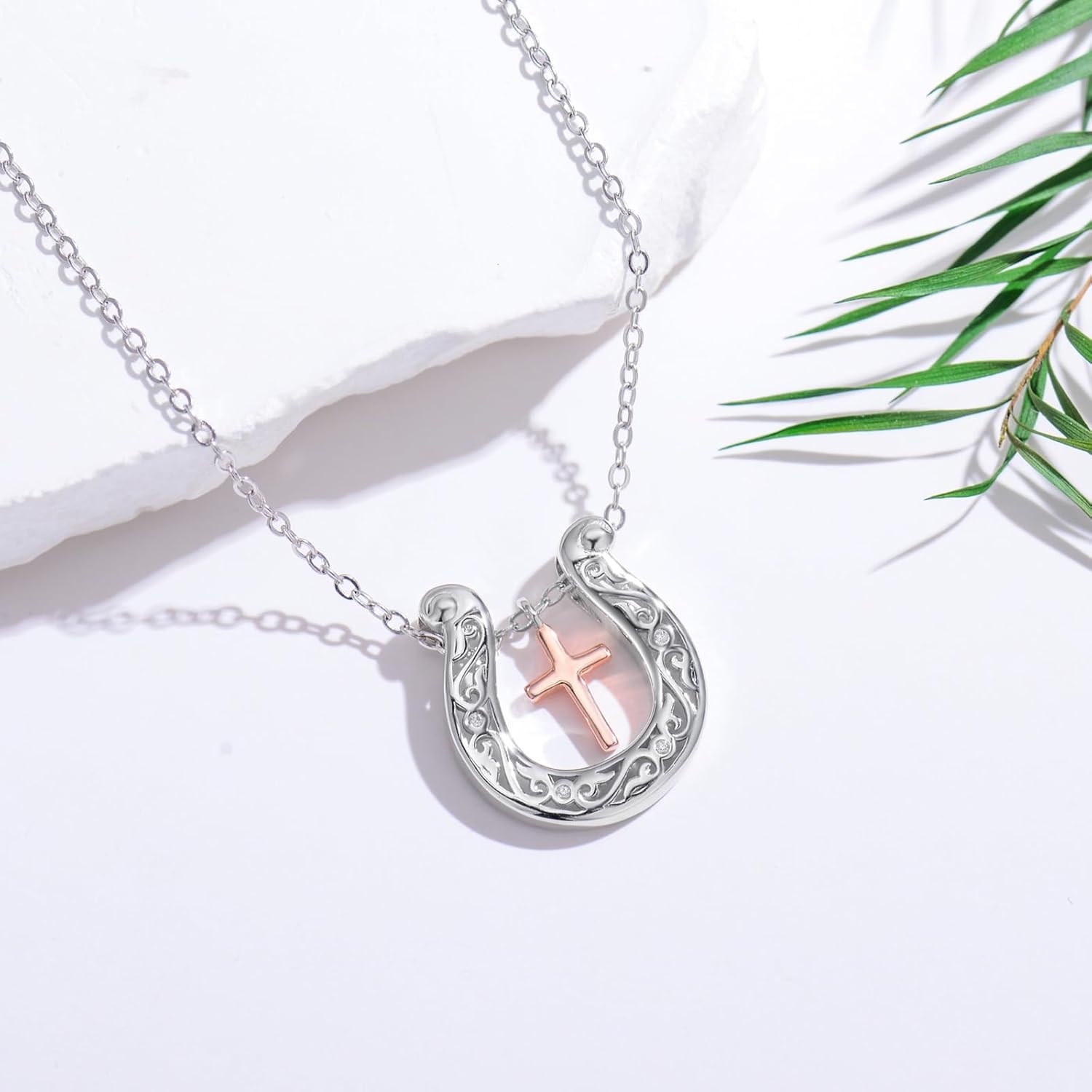 Cross Necklace for Women 925 Sterling Silver Faith Cross Pendant Christian Jewelry Catholic Gifts for Women Girlfriend Mom