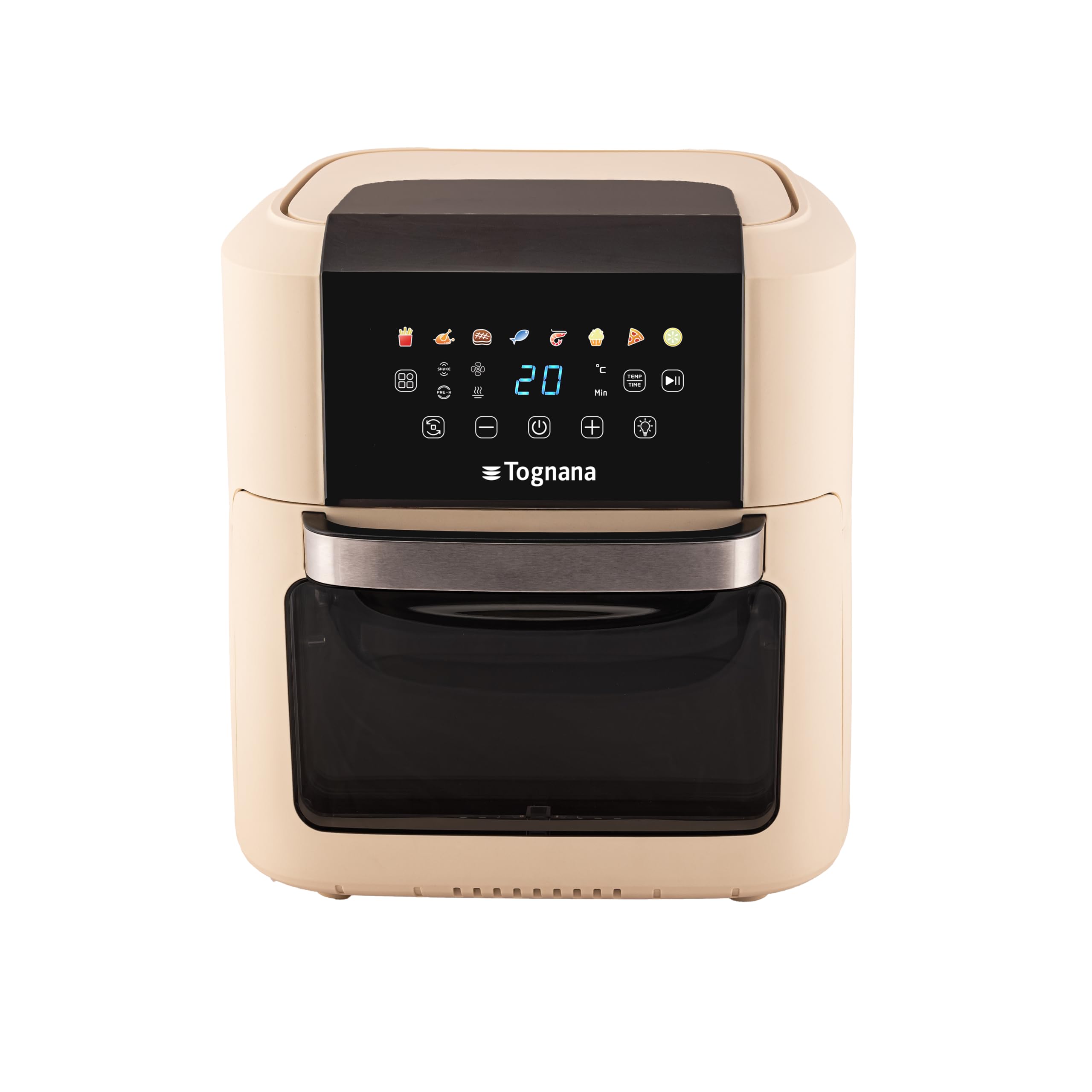 Tognana Iridea, Friggitrice e Forno ad Aria 11 L, Plastica-Acciaio Inox, Champagne