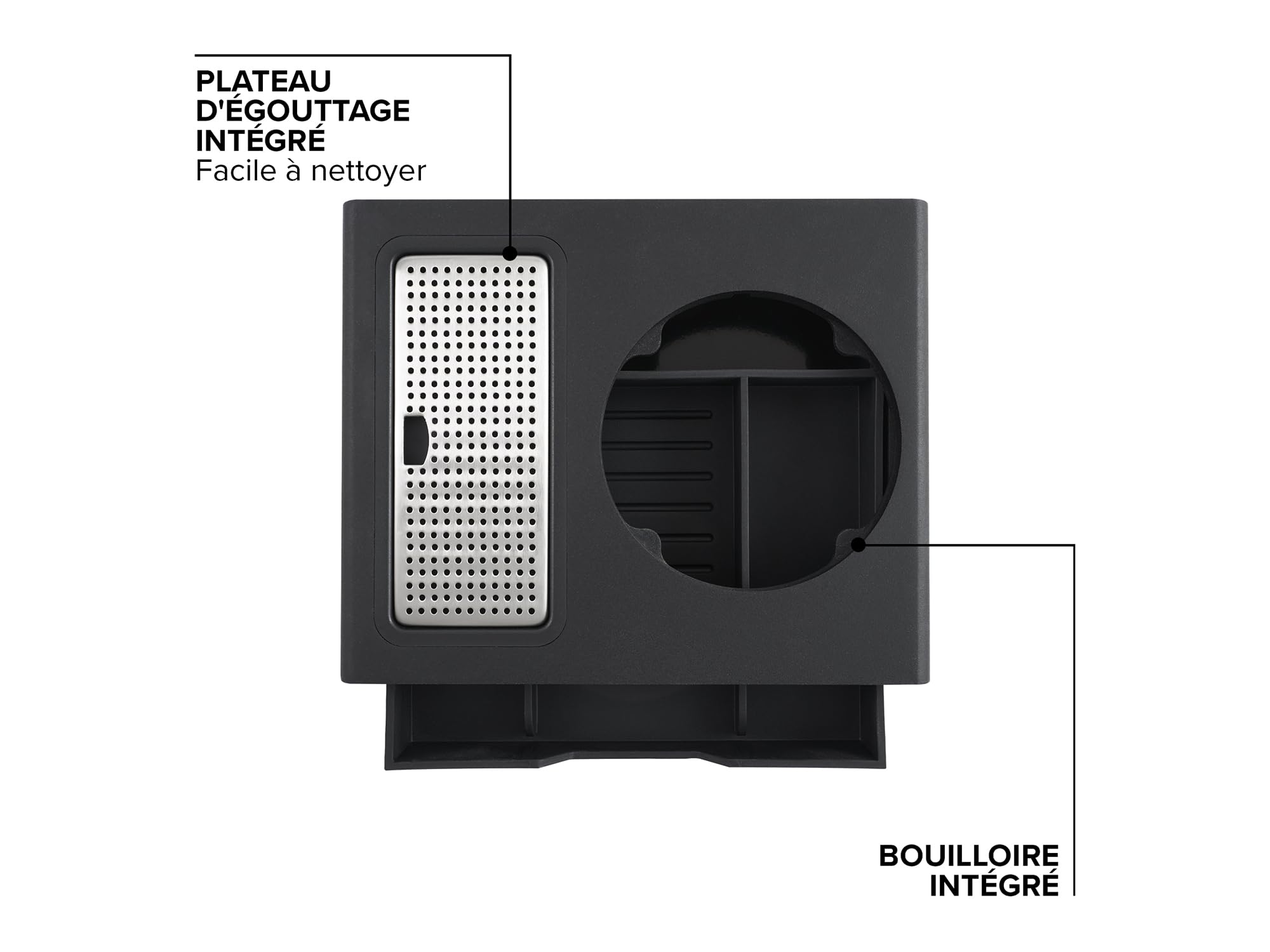 Corby Kensington Plateau de bienvenue compact pour tiroir Noir