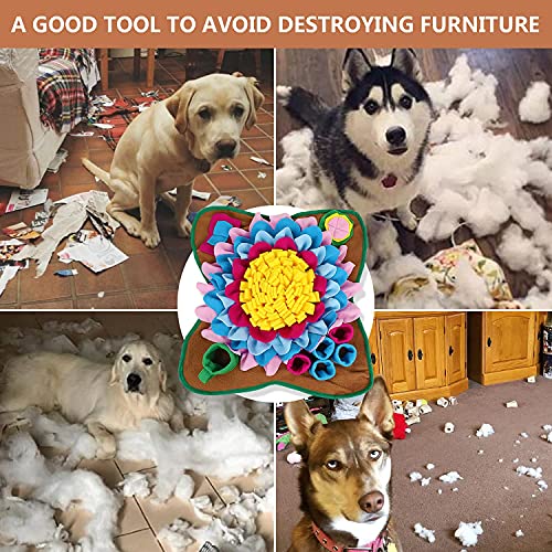 Pet Snuffle Mat for Dogs Interactive Feed Game Sunflower Suction Cups Dog Treats Feeding Mat with Puzzles Encourages… - Image 5