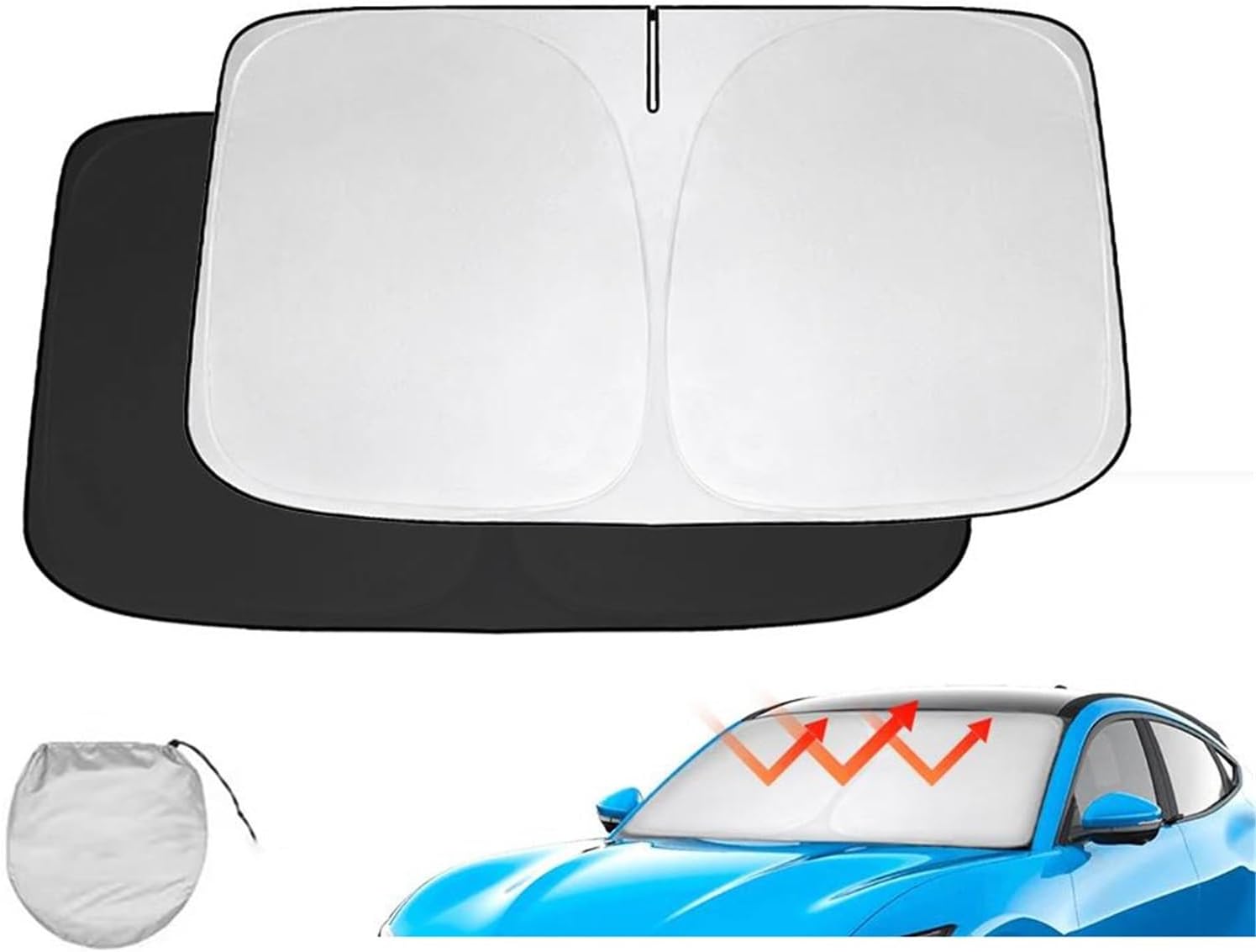 車用サンシェード」人気ランキングトップ10 折りたたみ傘タイプが1位！ 車用網戸も人気【2024年7月版】 - Fav-Log by ITmedia 車用フロントガラスサンシェードカバーに適合するマスタング用に適合するマッハE用2021 2022 2023 折りたたみ式サンバイザー