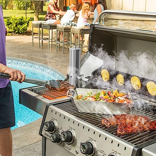 DOBADN 304 Edelstahl Kaltrauchgenerator, Tragbares Räucherofen Elektrisch Zum Räuchern von Lebensmitteln und Fleisch, BBQ Rauch-Erzeuger