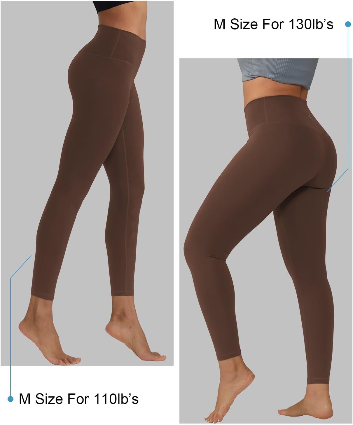 ALONG FIT High Waisted Leggings with Pockets, Tummy Control Workout Leggings for Women 25’’ Soft Yoga Pants Gym Sport Lounge - Image 4