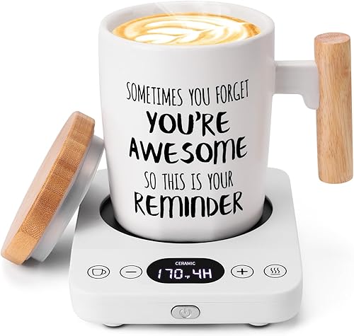 Calentador de taza de café, calentador de café eléctrico para escritorio, oficina en casa, encendido y apagado automático, inducción por gravedad,
