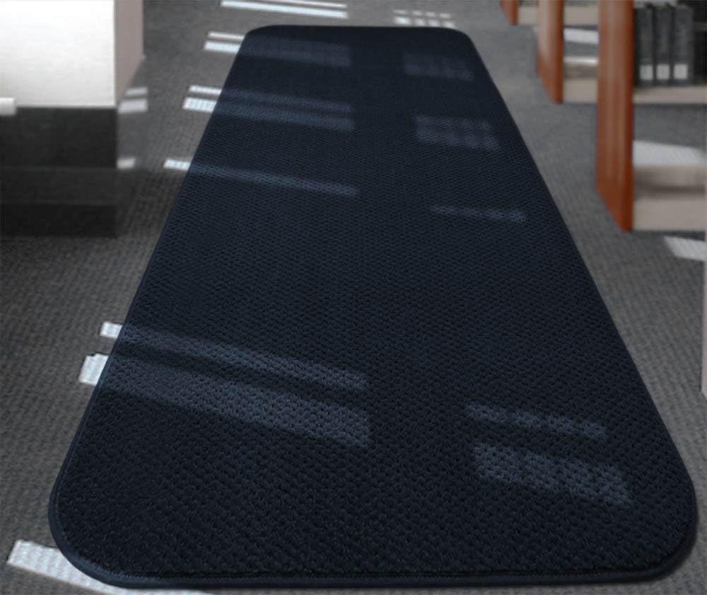 House, Home and More Skid-Resistant Carpet Runner - Navy Blue - 8 Feet. X 27 Inches