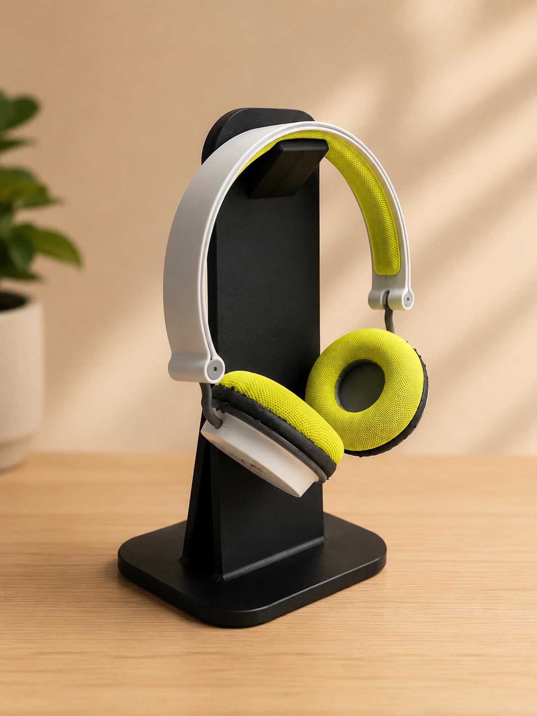 Premium 3D Printed Headphone Stand for Desk, Universal Headset Holder with Stable Base, Space Saving Headphone Hanger for Gaming, Office, Work from Home, Studio & Home Desk Accessories (Black)-image-35