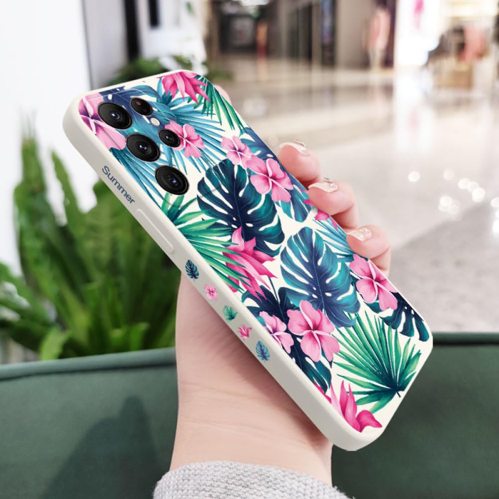 Colorful Flowers Phone Case For Samsung Galaxy S23 S22 S21 S20 Ultra Plus FE S10 S9 S10E Note 20 ultra 10 9 Plus Cover,White,For SamsungS10 Plus