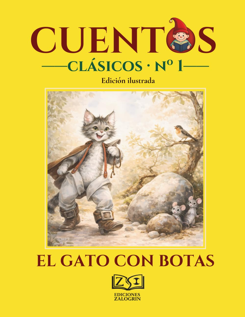 El Gato con Botas: Edición ilustrada (Cuentos Clásicos — Biblioteca Zalogrin)