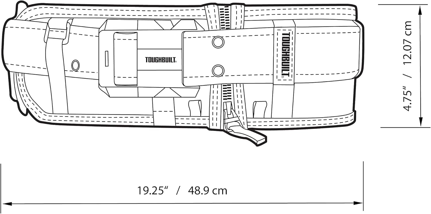 ToughBuilt TB-CT-41 - Cintura imbottita con fibbia e supporto posteriore