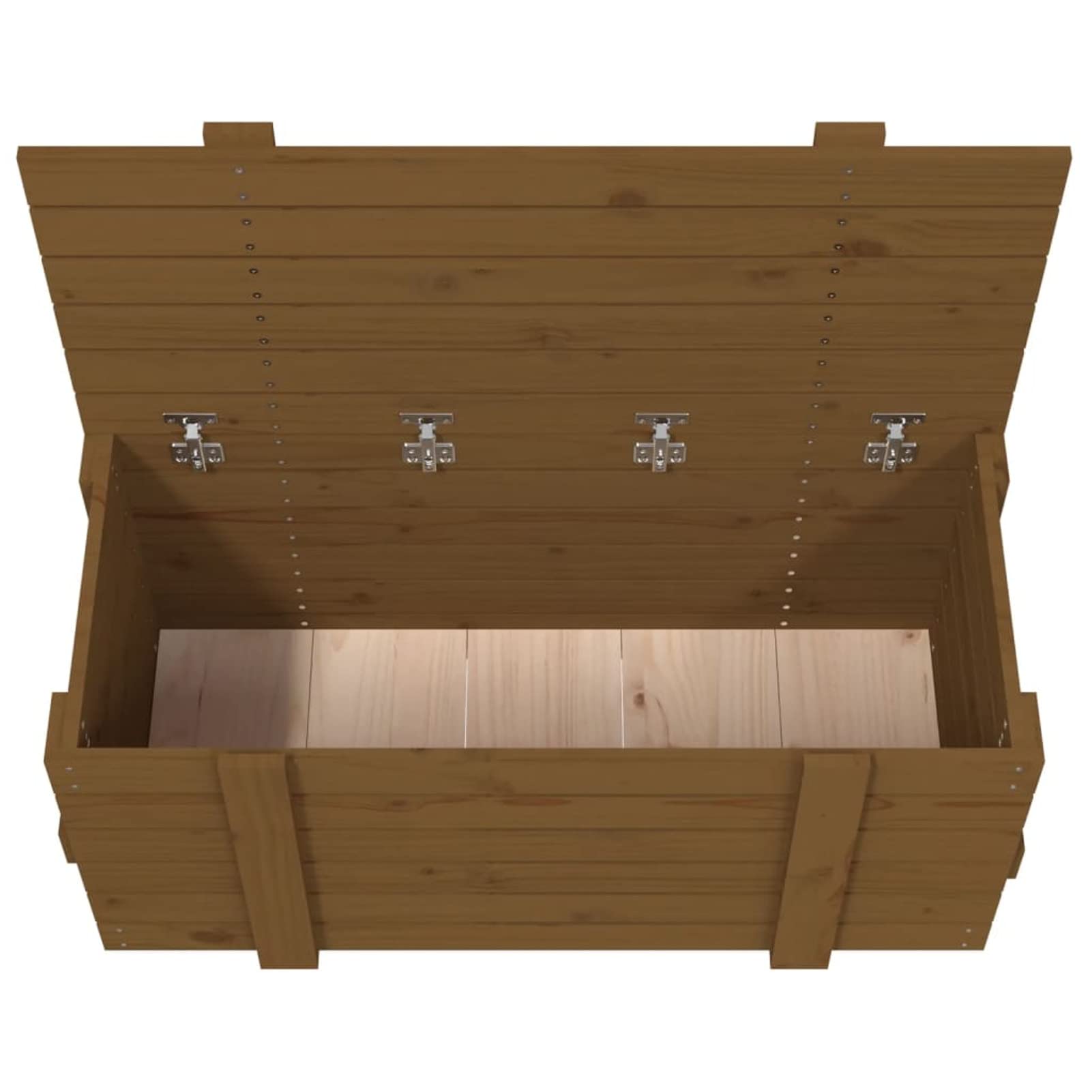 Homgoday Caja de almacenamiento ámbar 91 x 40,5 x 42 cm madera maciza de pino, muebles, baúles y baúles, contenedor de jardín, porta herramientas de jardín, puf de exterior, baúl de exterior