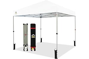 CROWN SHADES 8x10 Pop Up Canopy - Beach Tent with One Push...