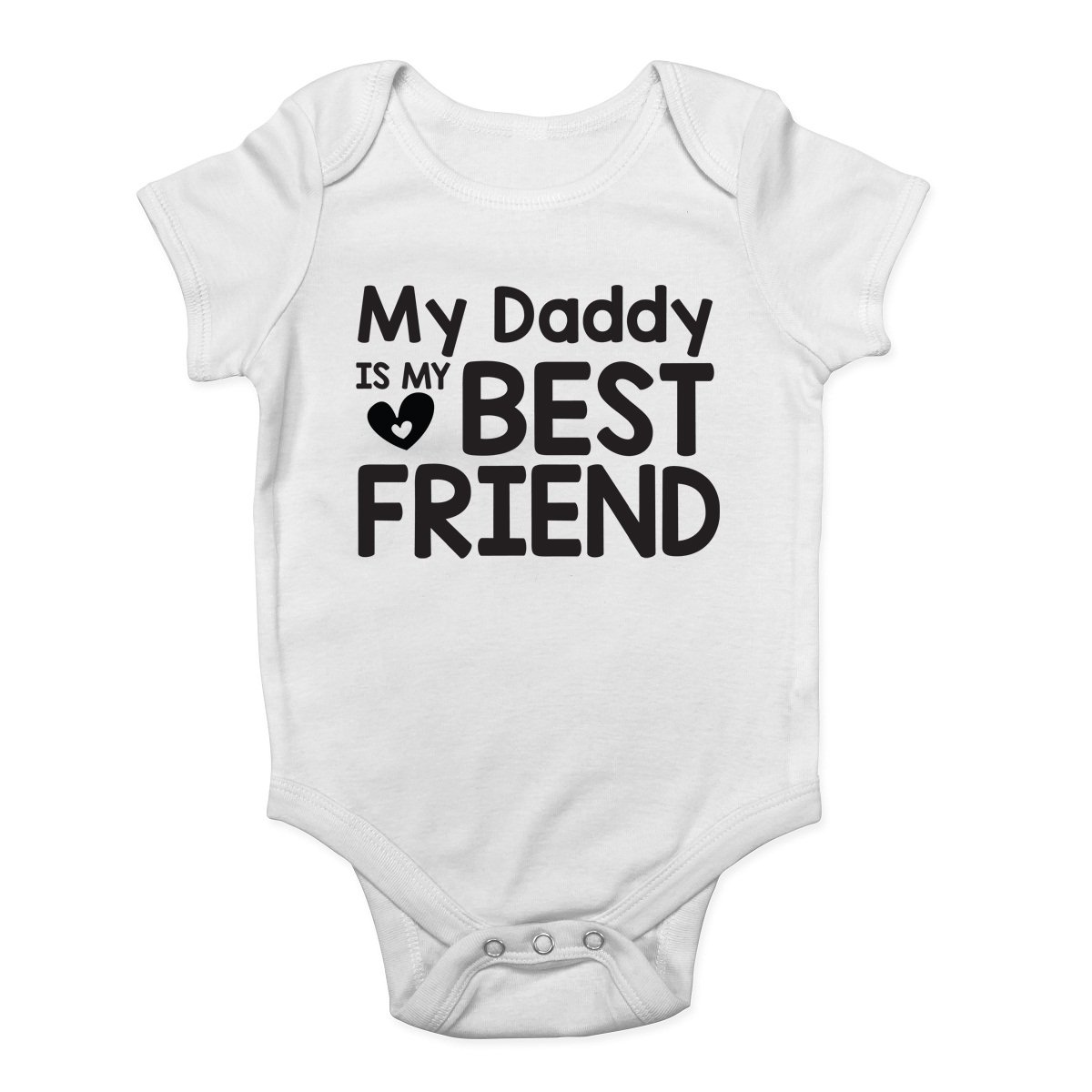 Shopagift White My Daddy Is My Best Friend Cute Baby Vest Bodysuit