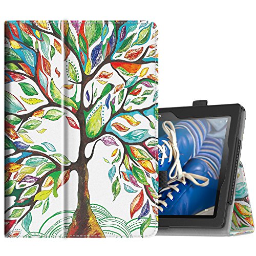 TiMOVO Lenovo Tab 2 A10 / Tab 3 10 Funda - PU Cuero Ultra Delgada Función de Soporte Plegable Cubierta para Lenovo Tab 2 A10-70 / Tab 2 A10-30(TB2-X30F)/ Tab 3 10, Árbol Suerte