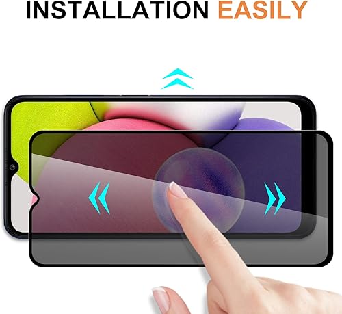 Miniatura 6 de 2+2 Pack Privacy Screen Protector for Samsung Galaxy A03SA02S with Camera Lens Protector, Anti-Spy Screen Protector Tempered Glass 9H Hardness