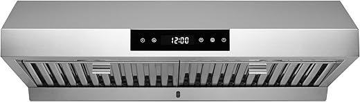 Hauslane Range Hood 30 Inch - Under Cabinet Range Hood 30" Stainless Steel Kitchen Hood, Vent Hood 30 Inches, Stove Vent Hood for Kitchen, Vent Hoods 30 Inch with LED - Chef Series PS18