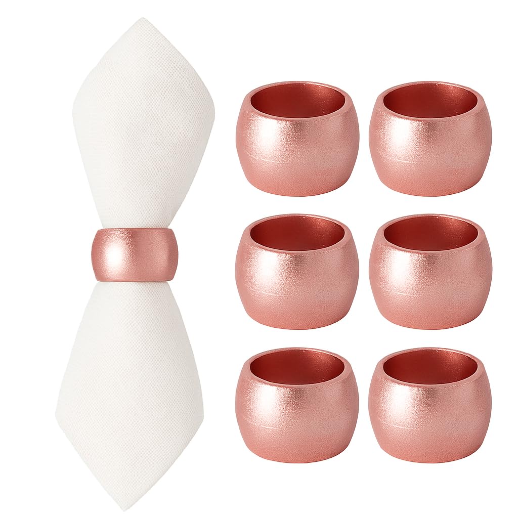 Argon Tableware Rose Gold Napkin Rings - 4.5cm