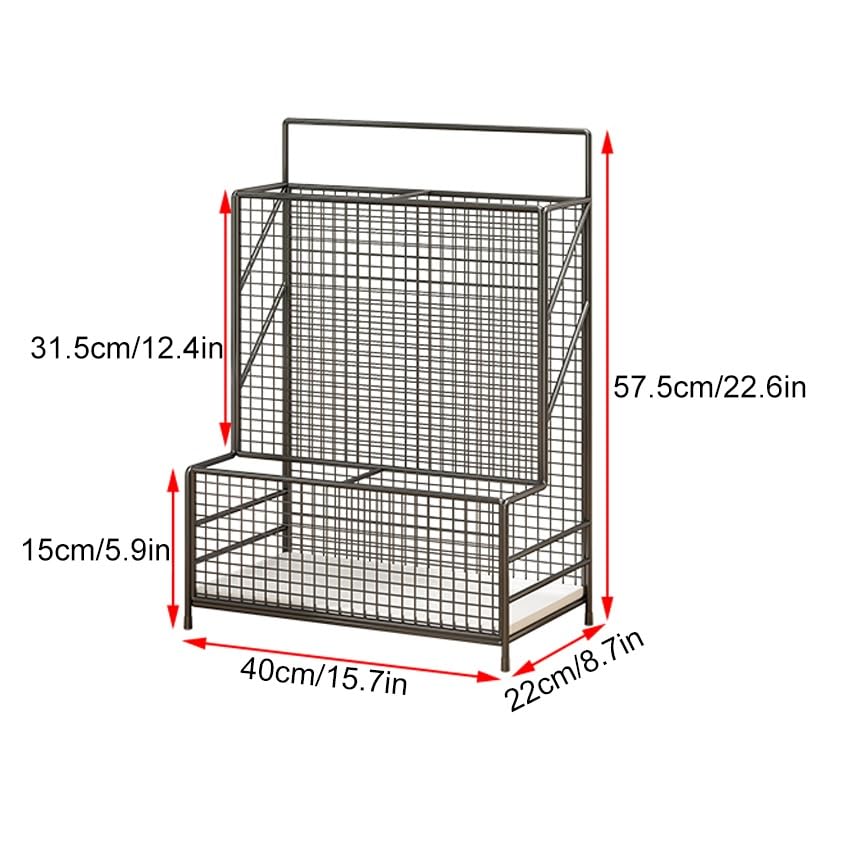 Support de parapluie moderne en métal robuste, solution de rangement durable pour cannes