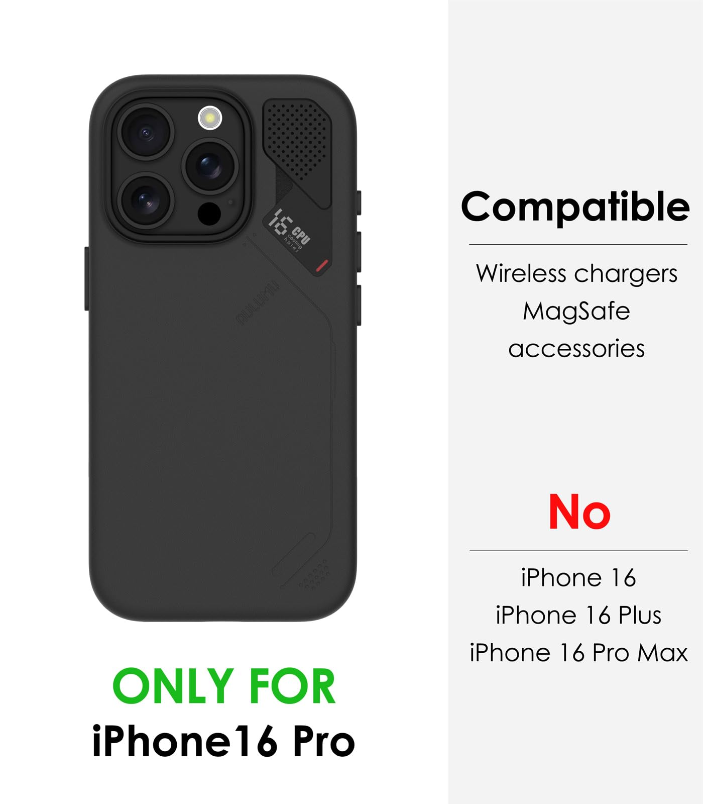 Amazon.com: Aulumu A16 Vegan Leather Cooling iPhone 16 Pro Case