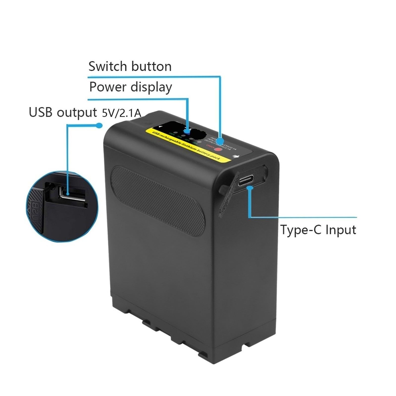 Batteria Di Decodifica NP-F990 NP F970 F980 F960, Compatibile Con Sony, For Videocamera HXR-MC1500C NEX-EA50 HVR-Z7C For Luce Video LED(4 Pcs Battery)