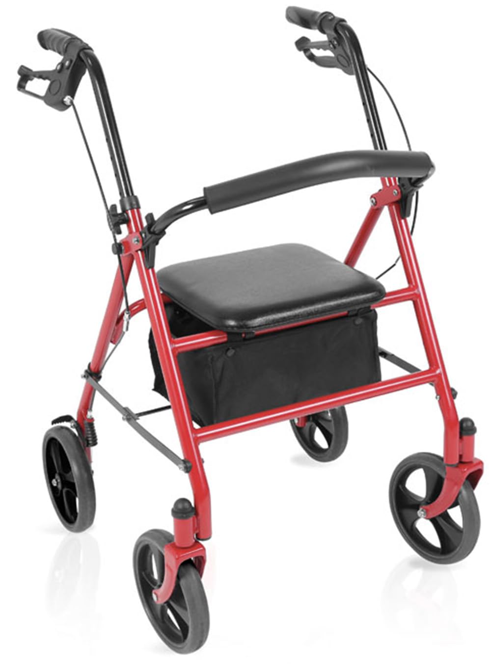Rollator Andador Ancianos para exteriores Modelo Teti (Rojo)