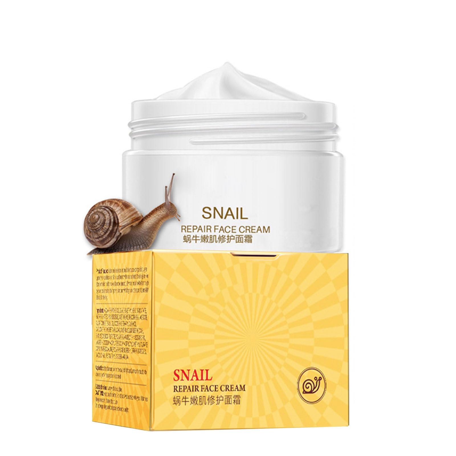 TrendyfaveSnail Repair Cream, Snail Face Cream Anti Aging Cream to Reduce Wrinkles Day & Night Cream, Collagen Face Cream, Face Moisturizer with Snail Mucin Extract, Organic Snail Extract
