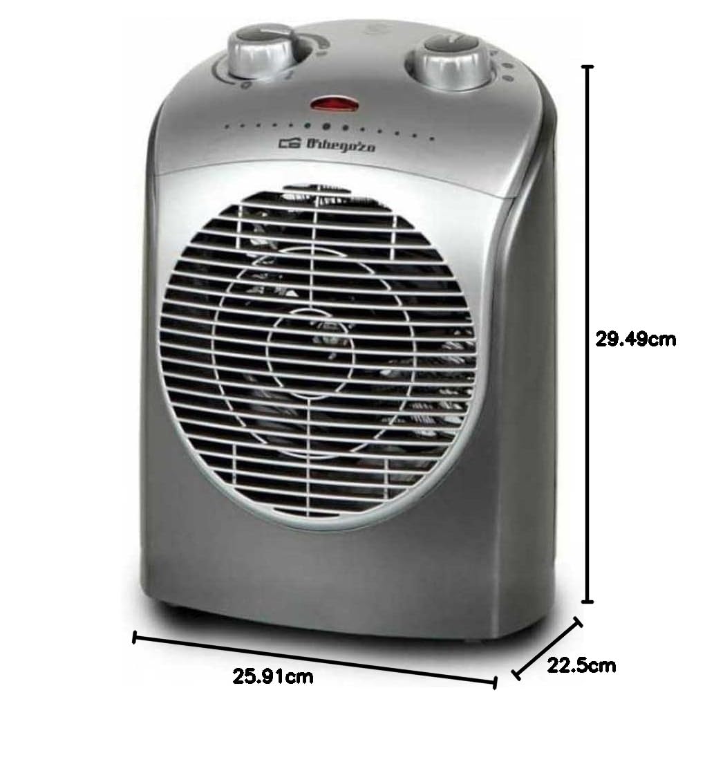 Orbeg FH 5021 termowentylator, regulowany termostat, 2 poziomy mocy, funkcja wentylatora, zabezpieczenie przed przegrzaniem, 2200 W