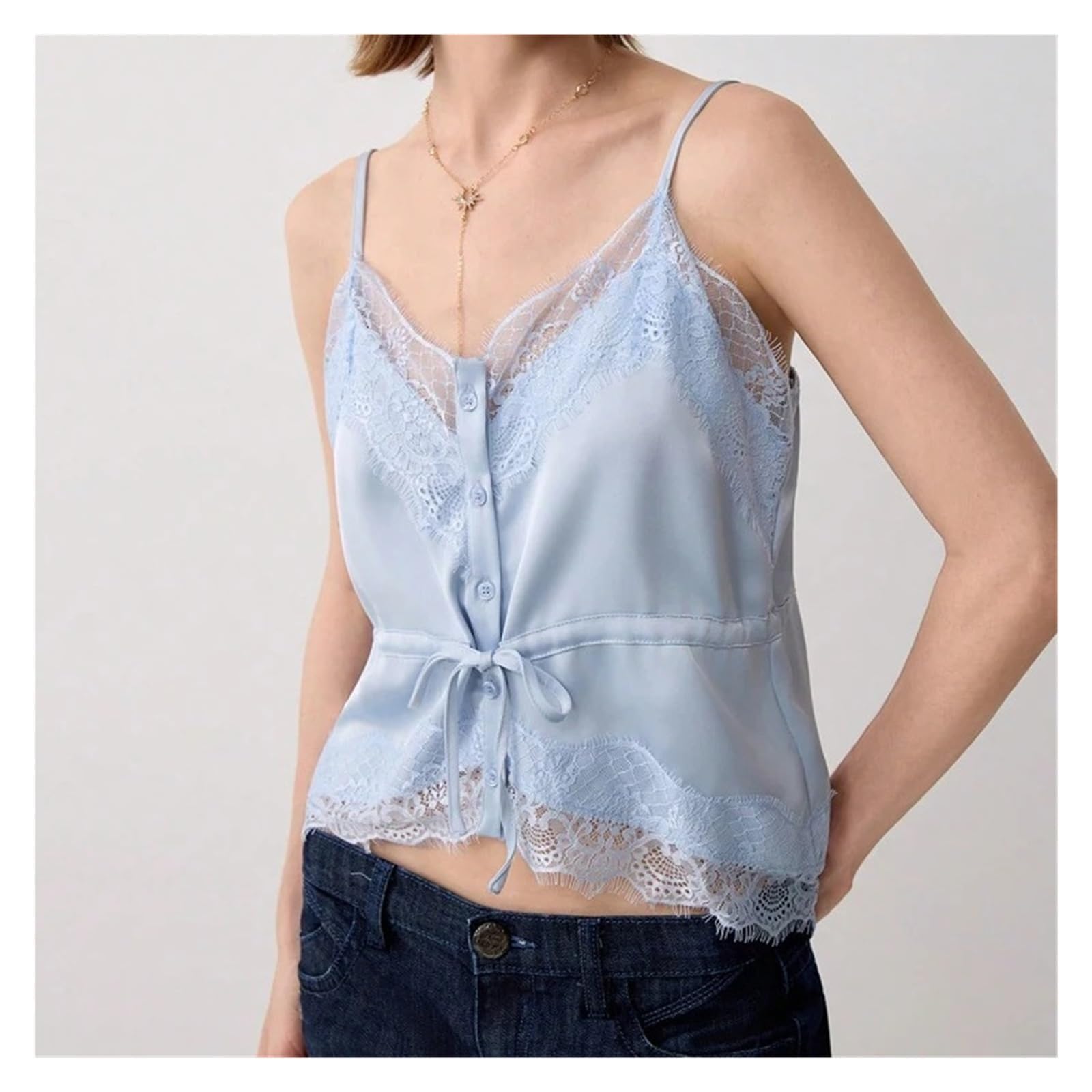 Top da Donna in Raso e Pizzo Cintura in Pizzo da Donna