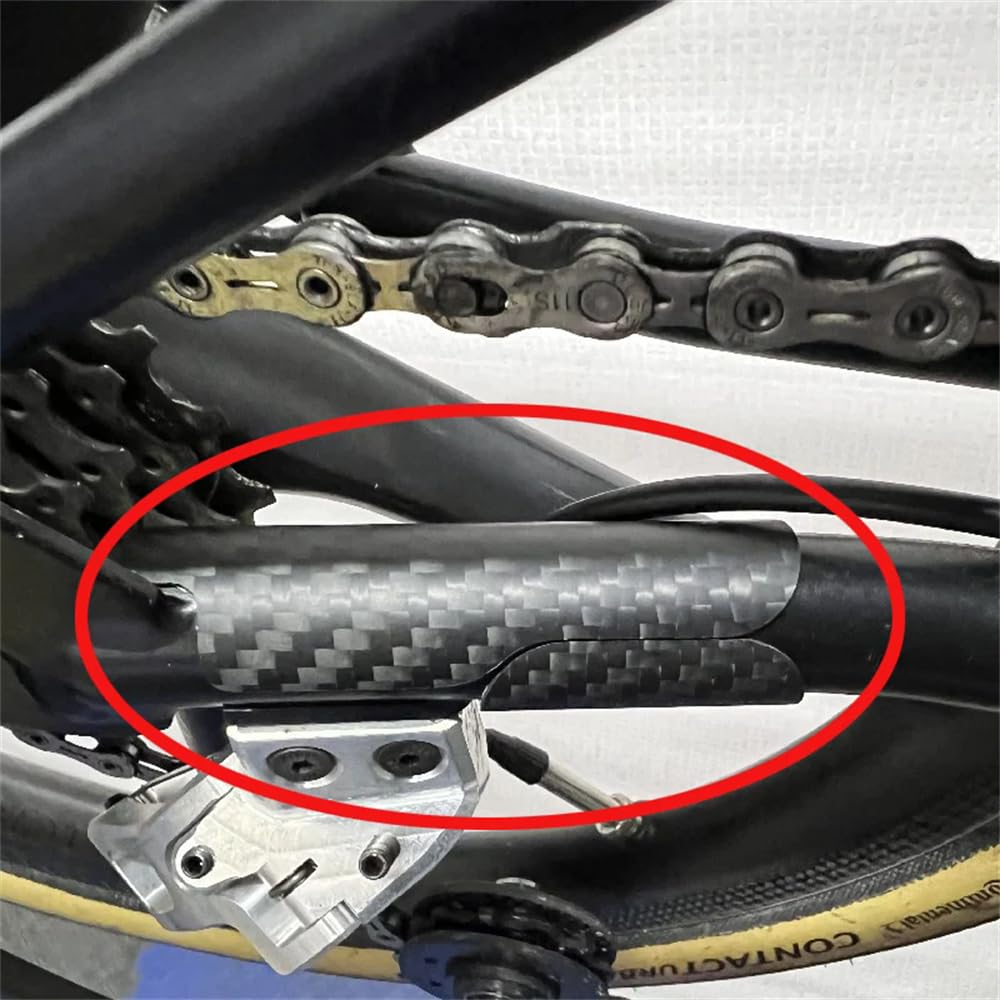 Protection Cadre Velo Aceoffix - Autocollant Protection Cadre Vélo Brompton - Fibre Carbone 0.5mm - 3D Velo De Route - 9