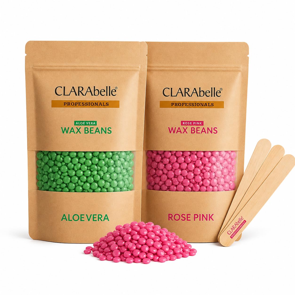 CLARABELLE PROFESSIONALS Unisex Adult Hair Removal Brazilian Hard Wax Beans For Face, Eyebrow, Back, Chest, Bikini Areas, Legs, Arms and Beards (50 GM, Aloe Vera + Rose Pink)-image-40