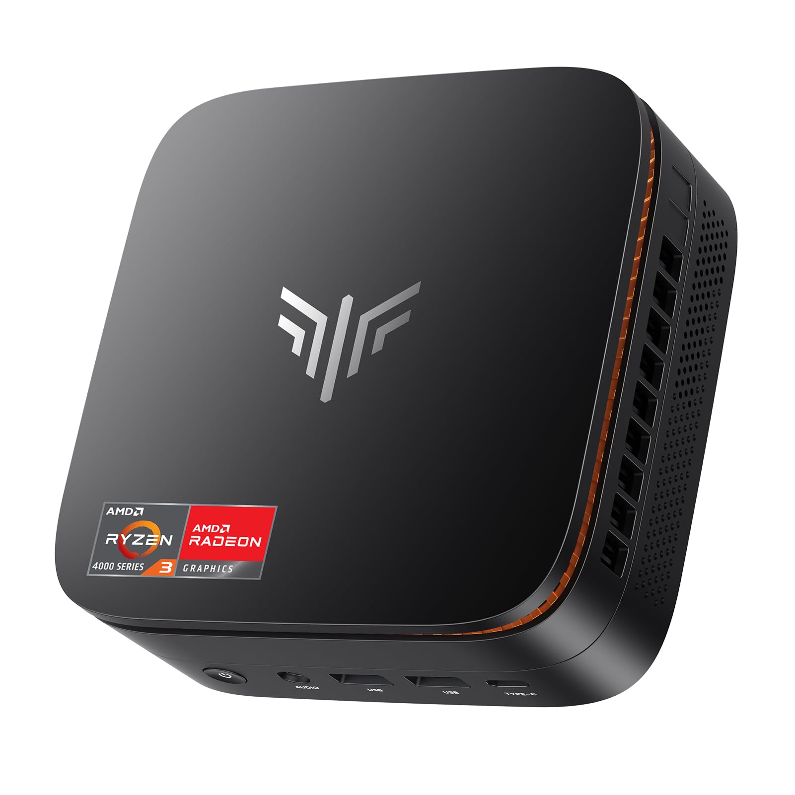 NiPoGi Pinova P1 Mini PC ΑΜD 4300U,8GB DDR4 256GB SSD Mini Desktop Computer, Triplo Display DP 1.4+HDMI 2.0 4K+USB 3.2 Type-C @60Hz /WiFi 5/BT 4.2 Radeon Graphics