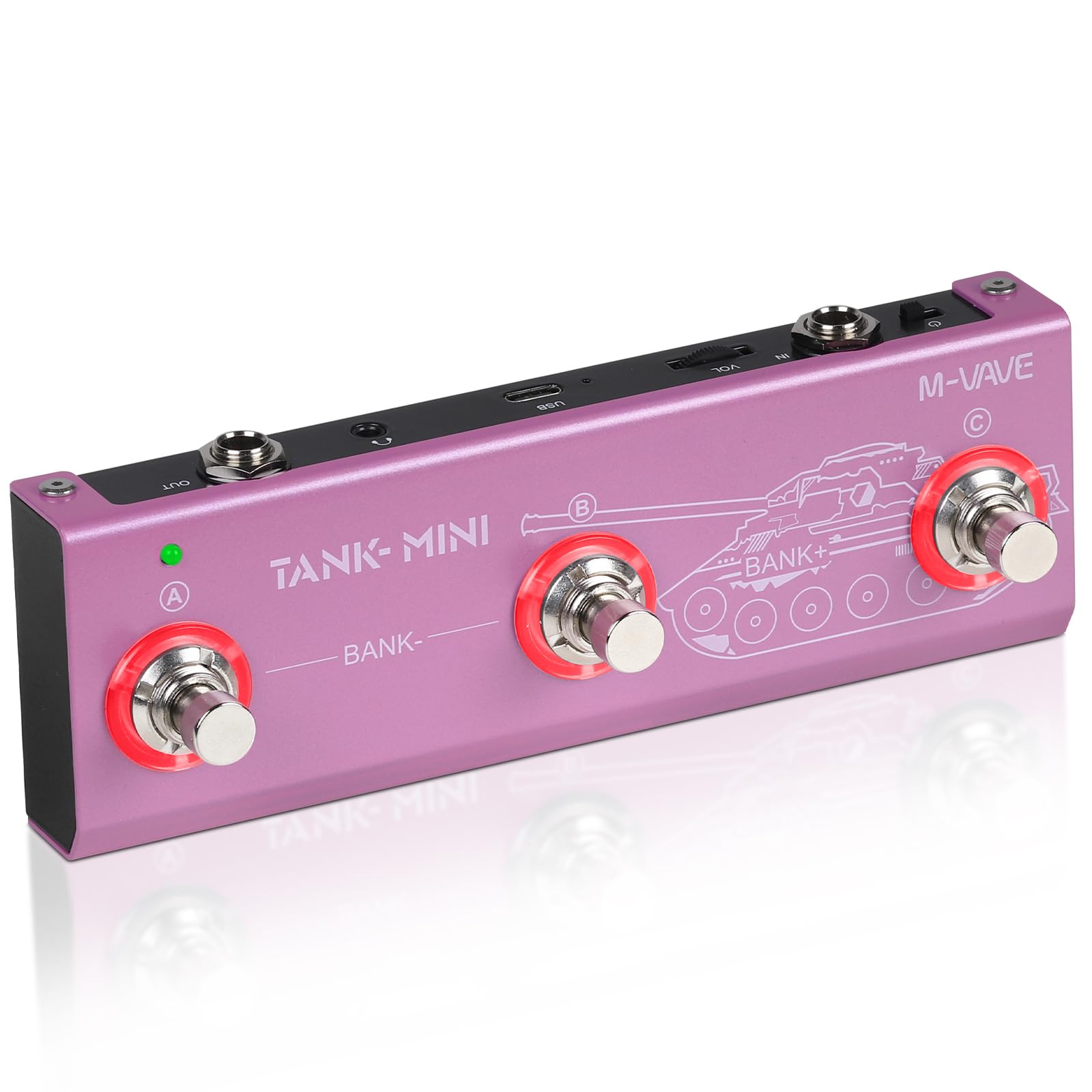 Multi Effects Guitar Pedal,Built-in 1450mAh Rechargeable Battery Electric Guitar Efector with 21 Editable Presets,Chorus,Delay,Reverb,Amp,MOD,IR CAB,Recording,Tuner,BT connection.