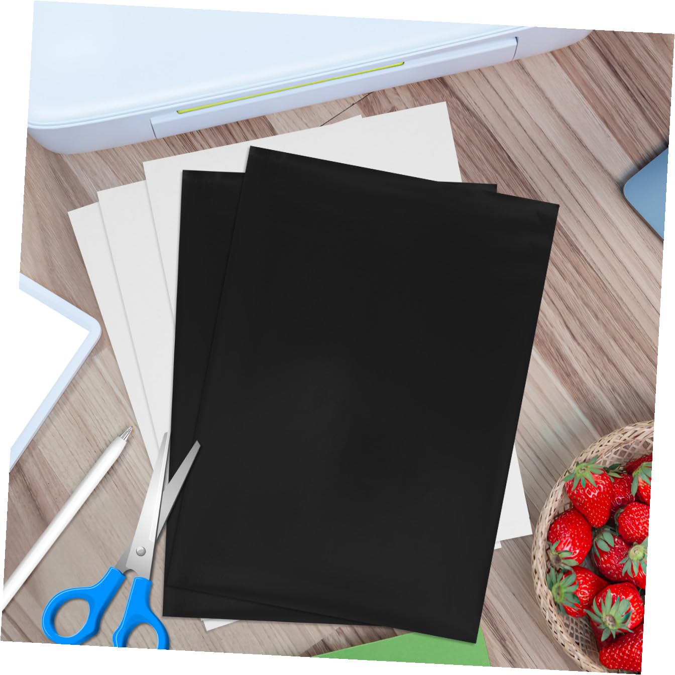 10 Hojas Magnéticas Imprimibles, Papel Magnético Imprimible Brillante, Adherencia Magnética, para Crear Etiquetas, Posters y Manualidades