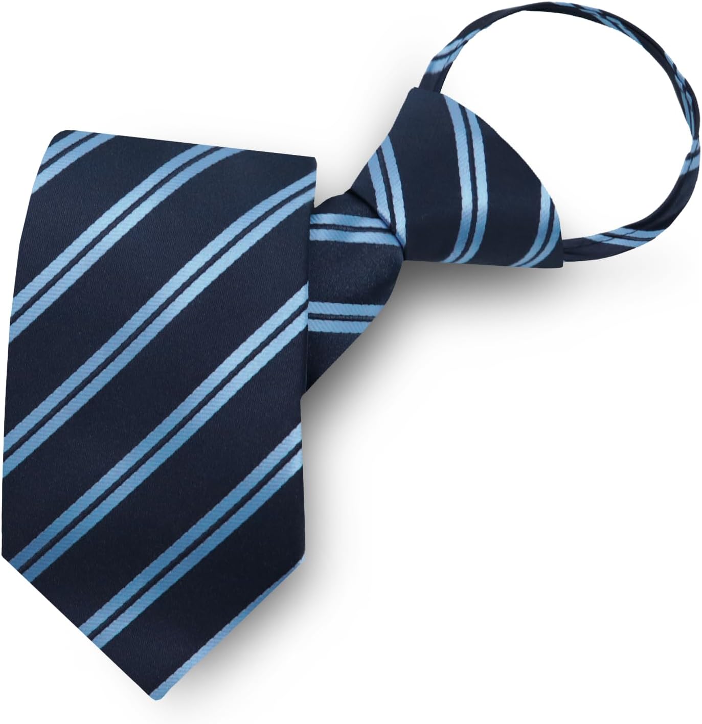 Striped Ties for Men, Zipper Adjustable Mens Tie Pre-tied Plaid Mens Neckties for Formal Meeting Party Wedding
