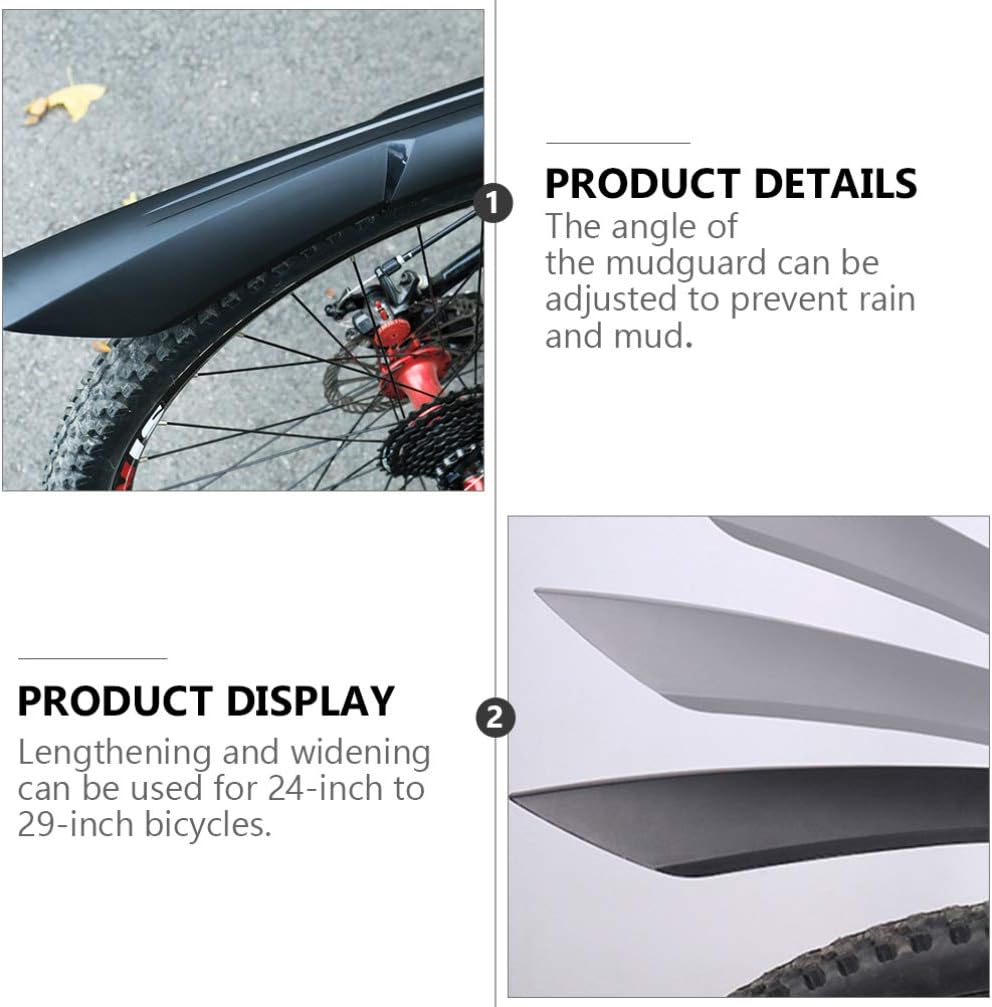 FAVOMOTO 1set Mudguard Replacement for Mountain Front and Rear Mud Guards Compatible Easy to Install