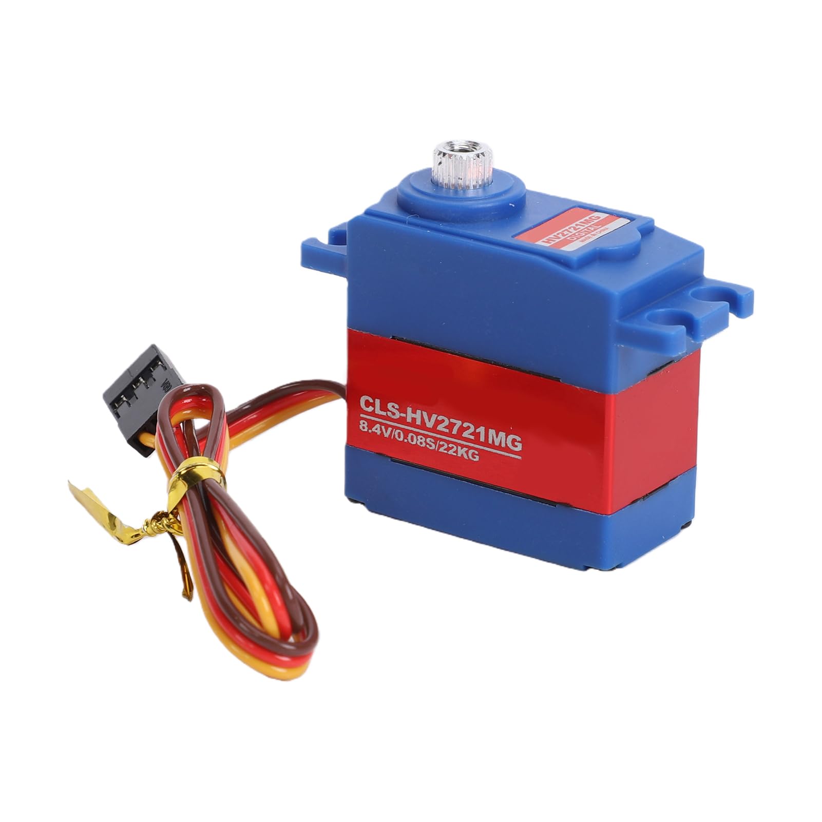 Keenso RC Servo - Servo digital de transmisión metálica sin núcleo, 30 g, 22 kg, par alto, 0,08 segundos, 25 T, resistente a la lluvia, para coche RC 1 8 1 10 modelo de brazo robótico