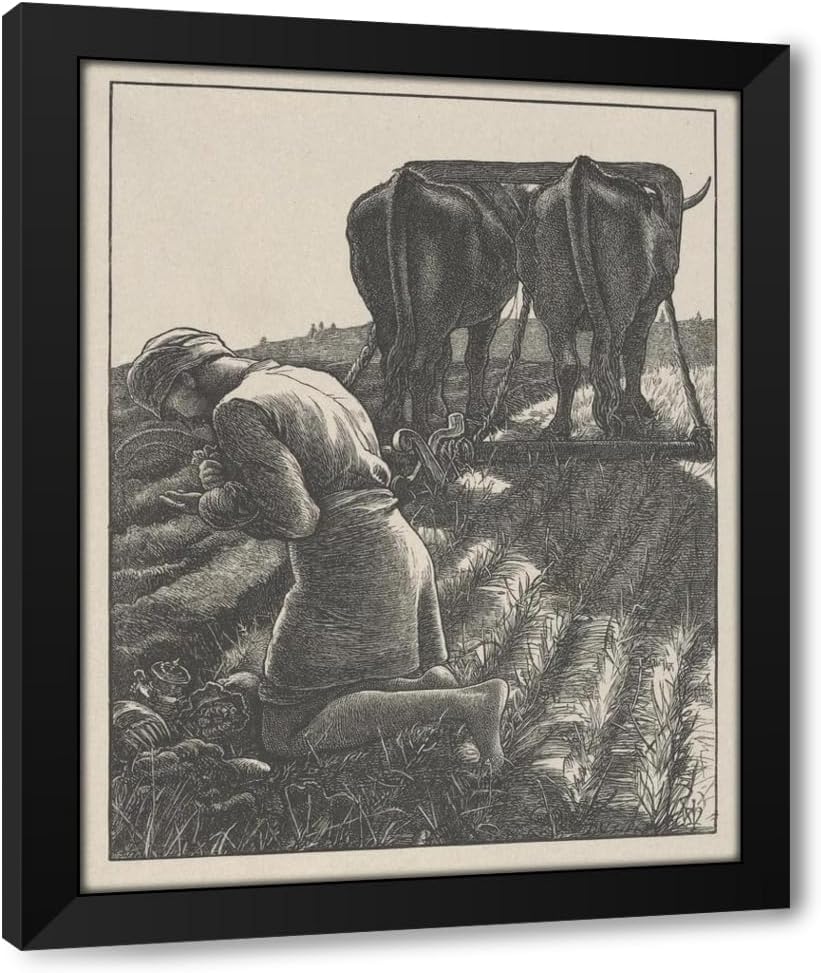 ArtDirect The Hidden Treasure (1864) Custom Framed Art Print Giclee Print or Canvas Options with Various Sizes and Customization by Sir John Everett Millais