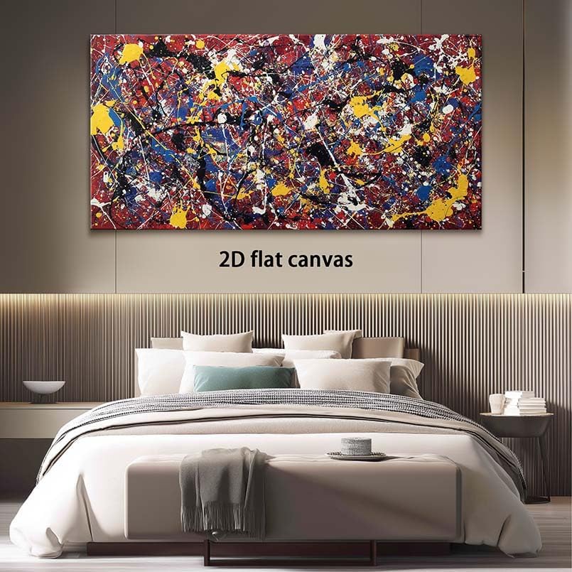 ZESTRILIA Paint Splatter Canvas Wall Art for Living Room Office Abstract Contemporary Vibrant Canvas Artwork Living Room Room Decor