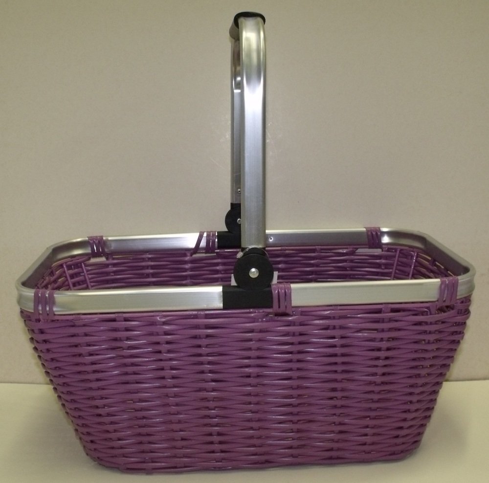 My Home Wicker Square Black eckig lila